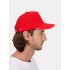 Бейсболка Classic 2.0, красная с белым кантом