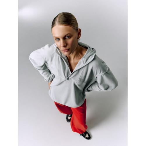 Анорак флисовый унисекс Fliska, светло-серый