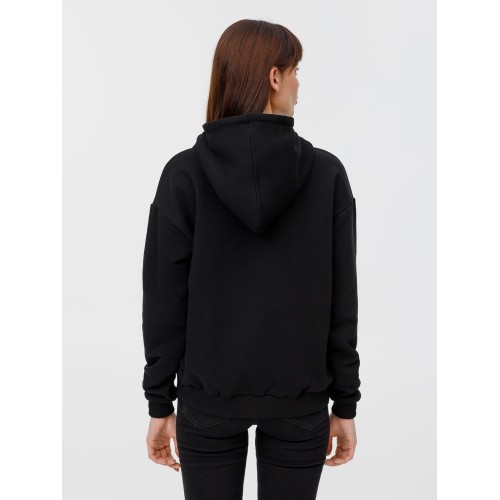 Толстовка унисекс оверсайз на молнии Zippy Terry, черная