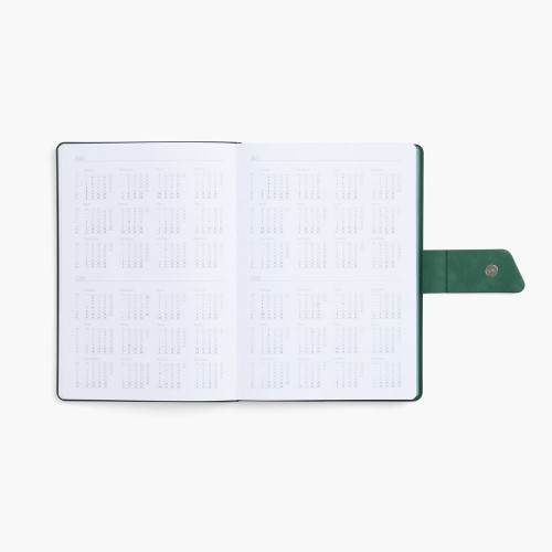 Ежедневник Boom, недатированный, черный с зеленым
