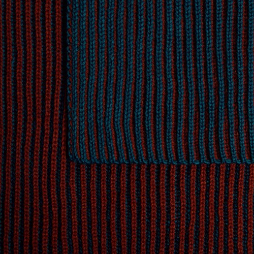 Шарф Nobilis, бирюзовый с терракотовым