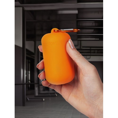 Охлаждающее полотенце Narvik в силиконовом чехле, оранжевое