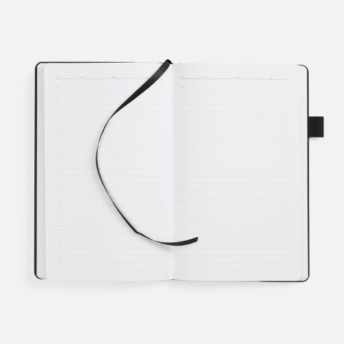 Ежедневник White Shall, недатированный, бело-черный