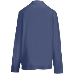 Рубашка поло унисекс с длинным рукавом Pacific LSL, синяя (джинс)