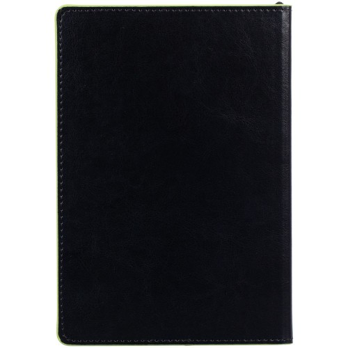 Ежедневник Alanis, недатированный, черный с зеленым