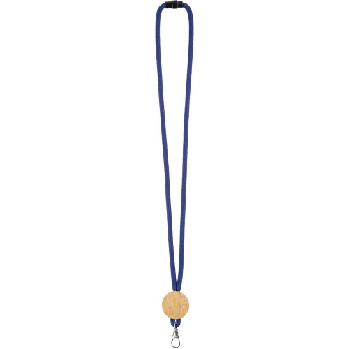 Шнурок для бейджа Tube Wood, синий