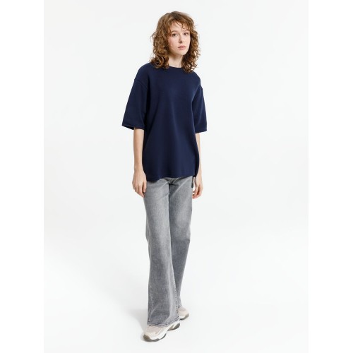 Джемпер с коротким рукавом Siluetti Volumica, темно-синий