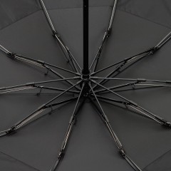 Зонт обратного сложения twoGether с двойным куполом, черный