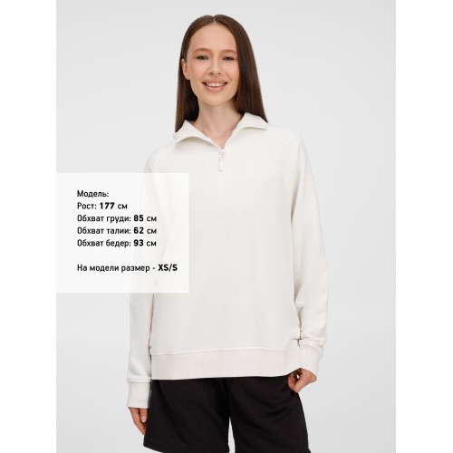 Толстовка унисекс S3, молочно-белая