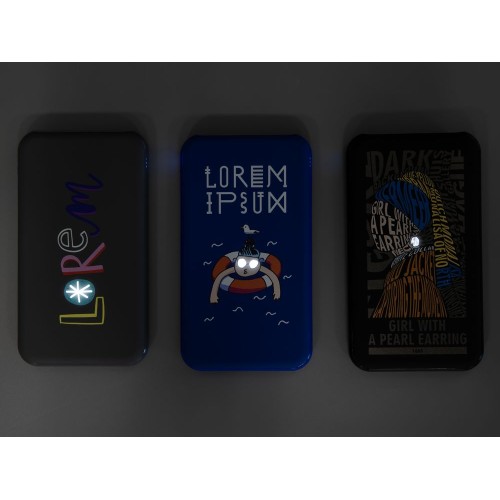 Аккумулятор Uniscend Starry с подсветкой, 5000 мАч, темно-серый