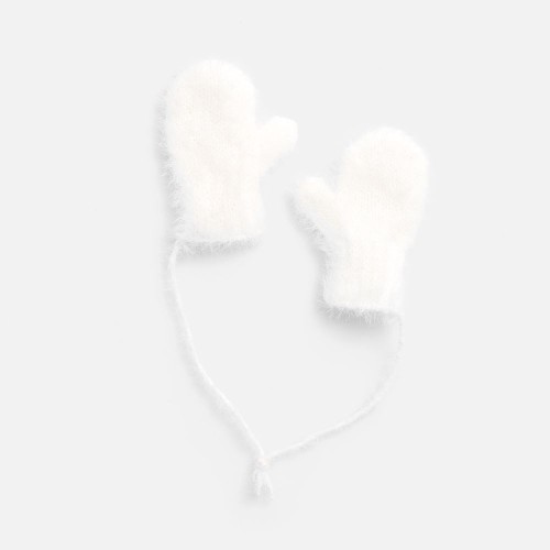 Подвеска на елку «Вьюжка», варежки, белая