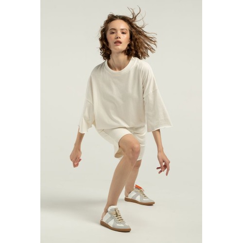 Футболка унисекс оверсайз T1, молочно-белая