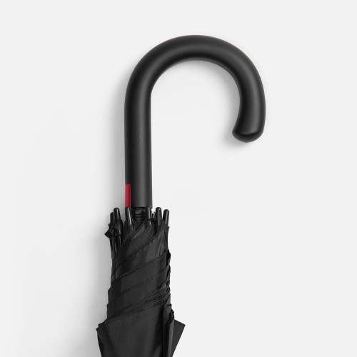 Зонт-трость Hidecolor с цветными спицами, черный с красным