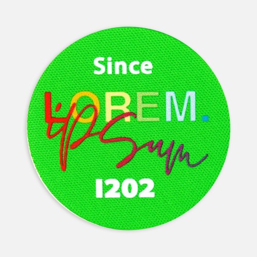 Наклейка тканевая Lunga Round, M, зеленый неон