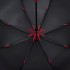 Зонт-трость Hidecolor с цветными спицами, черный с красным