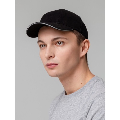 Бейсболка Hard Work Black со светоотражающим элементом