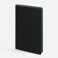 Ежедневник Trait, недатированный, черный с голубым