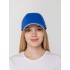 Бейсболка Canopy, ярко-синяя с белым кантом