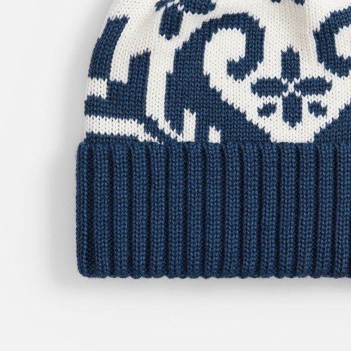 Шапка Wintertude, синяя с белым