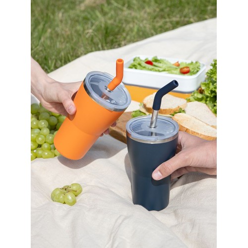 Термостакан Sapporo без логотипа, темно-синий