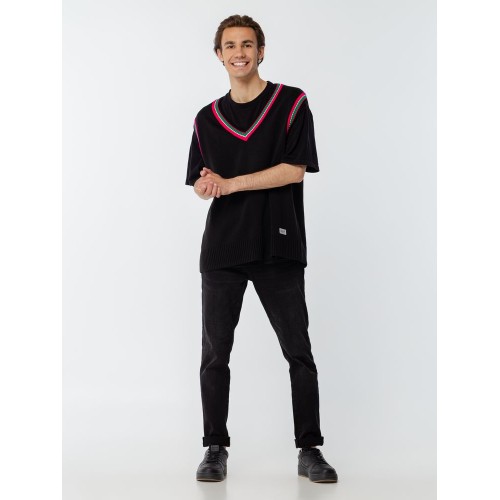 Жилет оверсайз унисекс Cornell в сумке, черный