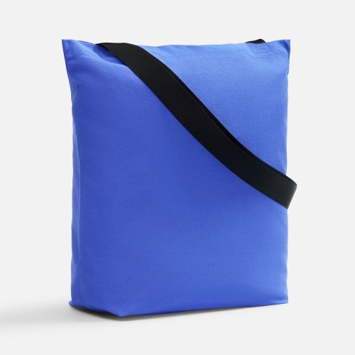 Шопер B5, синий с широкими черными ручками