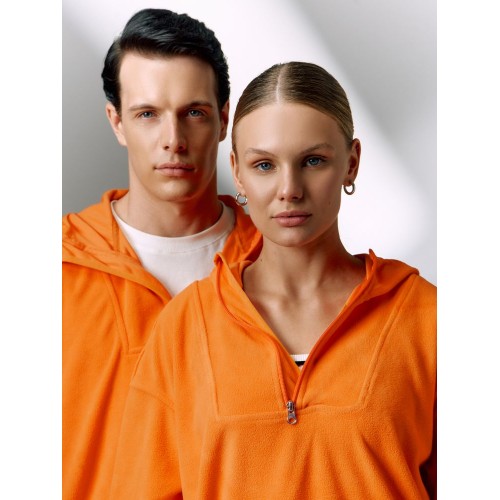 Анорак флисовый унисекс Fliska, оранжевый