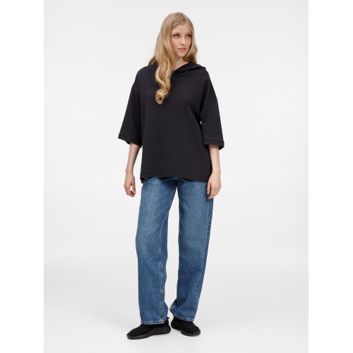 Футболка оверсайз унисекс с капюшоном Neofit, черная