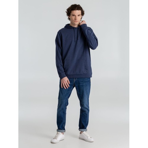 Толстовка с капюшоном унисекс Hoodie, синий меланж