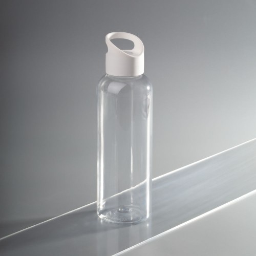 Бутылка для воды Plaske, прозрачная с белой крышкой