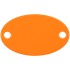 Шильдик металлический Alfa Oval, оранжевый неон