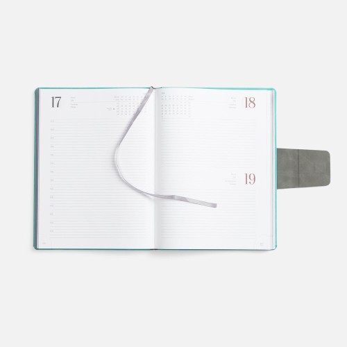 Ежедневник Grande Strap на заказ, датированный, бирюзовый