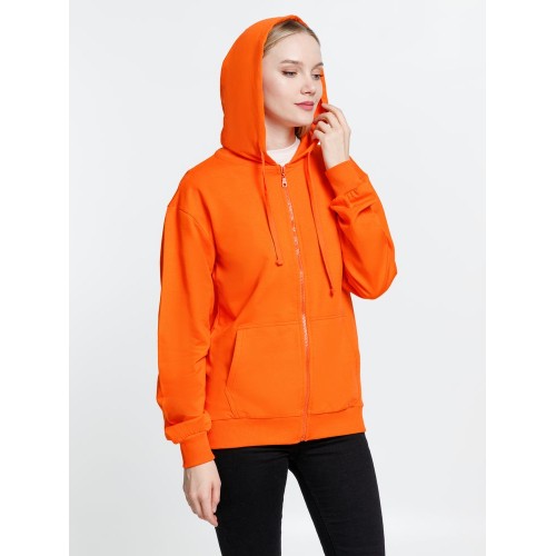 Толстовка на молнии с капюшоном Siverga 2.0, оранжевая