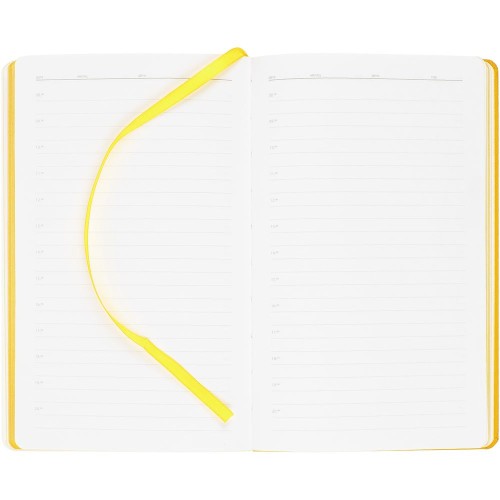 Ежедневник Duplex, недатированный, белый с желтым
