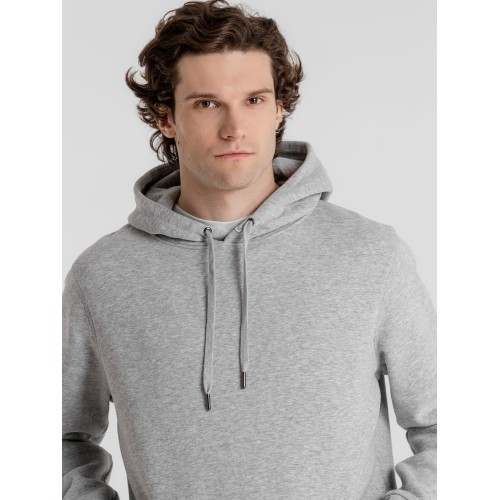 Толстовка с капюшоном унисекс King, серый меланж