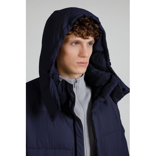 Пуховик унисекс Kapsula, темно-синий