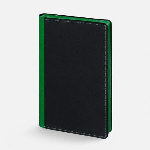 Ежедневник Nice Twice, недатированный, черный с ярко-зеленым