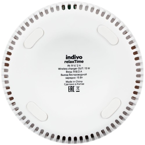 Bluetooth-колонка с беспроводной зарядкой relaxTime, белая