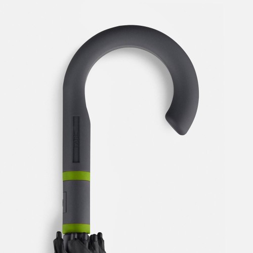 Зонт-трость с цветными спицами Color Style, зеленое яблоко, с серой ручкой