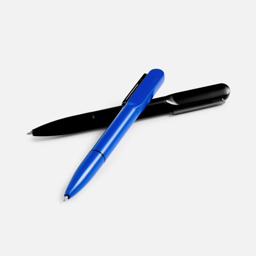 Ручка шариковая Lucenti с подсветкой логотипа, в футляре, черная