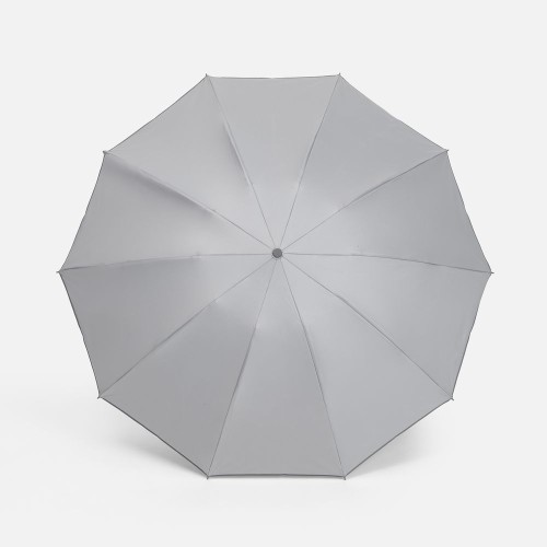 Зонт обратного сложения с ручкой-карабином Foldberry, серый