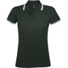 Рубашка поло женская Pasadena Women 200 с контрастной отделкой, зеленая с белым Рубашка поло женская Pasadena Women 200 с контрастной отделкой, зеленая с белым