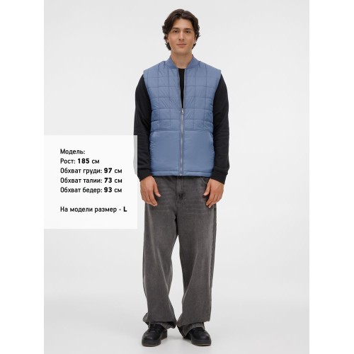 Жилет унисекс Warmbridge, синий (джинс)