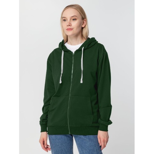 Толстовка на молнии с капюшоном Siverga, темно-зеленая