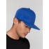Бейсболка Snapback с прямым козырьком, ярко-синяя