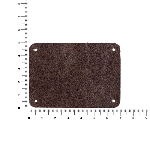 Лейбл кожаный Beta, XL, коричневый