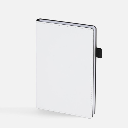 Ежедневник White Shall, недатированный, бело-черный