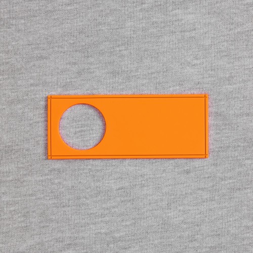 Лейбл из ПВХ с вырубкой «Круг», оранжевый неон