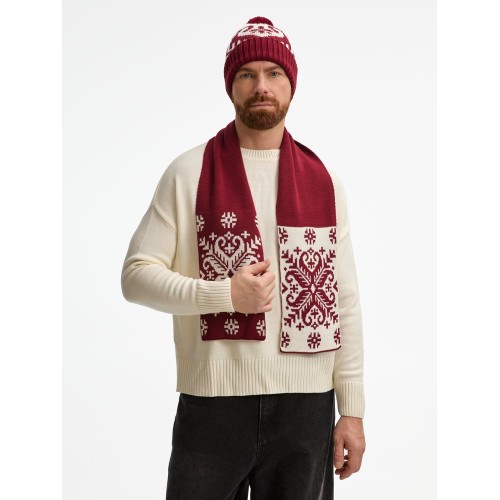 Шапка Wintertude, красная с белым