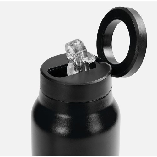 Термобутылка Magnus с магнитным держателем для телефона, черная